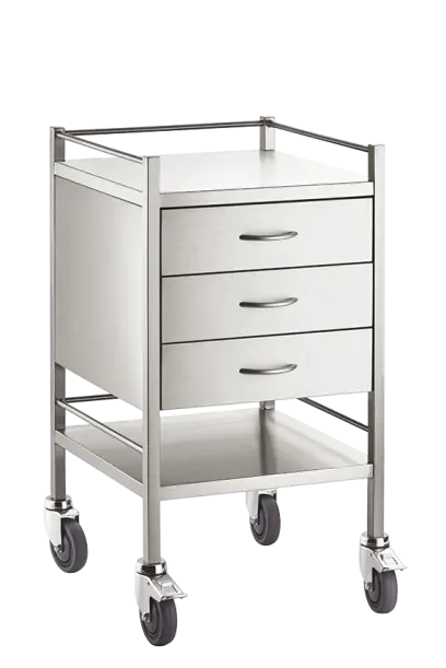 MEDICART 35, zdravotnický vozík, 490x490x900 mm, nerez